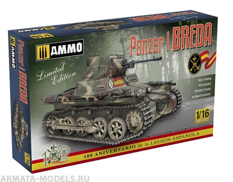 AMIG8503 Немецкий танк Panzer I Ausf. A Breda, Spanish Civil War 1/16 Panzer I Ausf. A Breda, Spanish Civil War Ammo Mig