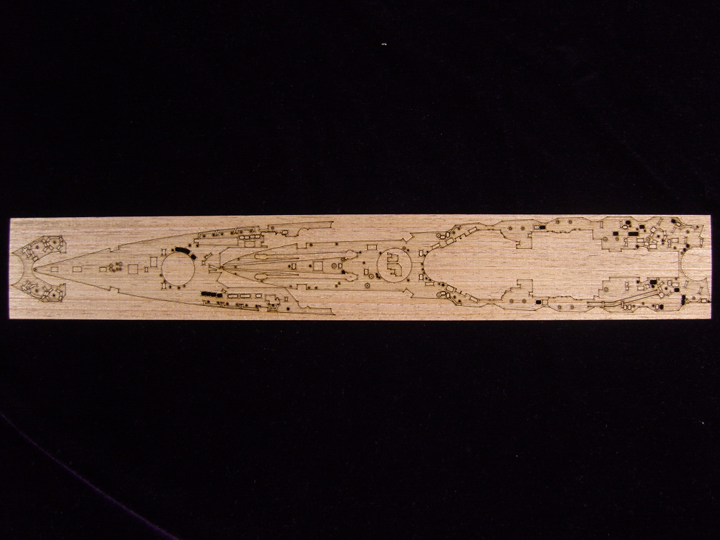 AW20053 Деревянная палуба для IJN Kongo 1944 (Full hull)