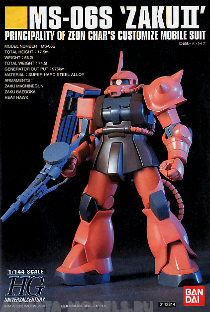 BND-2111406 Сборная модель RG Bandai MS-06S Char`s Zaku II 02 Bandai