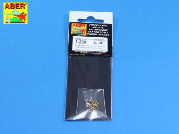 ABR-1:200-L-06  Дополнения для  Set of barrels for one eight-barrelled two-pounder „POM-pom” A/A gun для  1/200