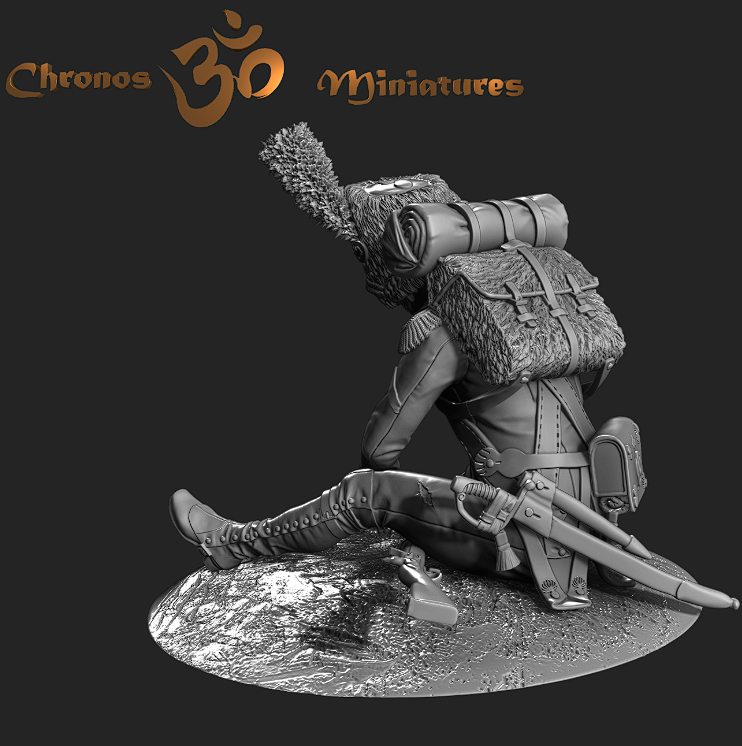 CHM-54117. Рядовой полков пеших гренадер Французской Императорской Гвардии, 1808-15 гг. 54 мм. Материал - смола. Chronos Miniatures