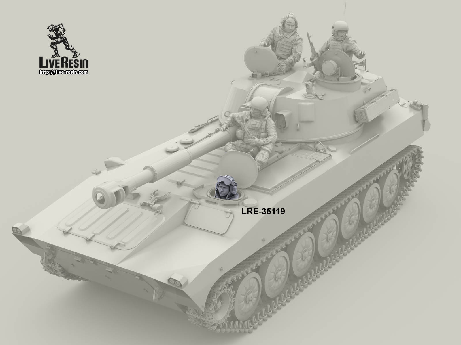 LRM35119 Современные Российские солдаты - механик - водитель в люке - торс (Не для свободной продажи) Live Resin