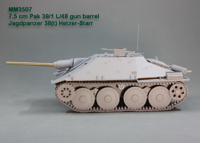 MM3507 7,5 cm ствол Pak 39/1 L/48. Jagdpanzer 38(t) Hetzer-Starr. Trumpeter
