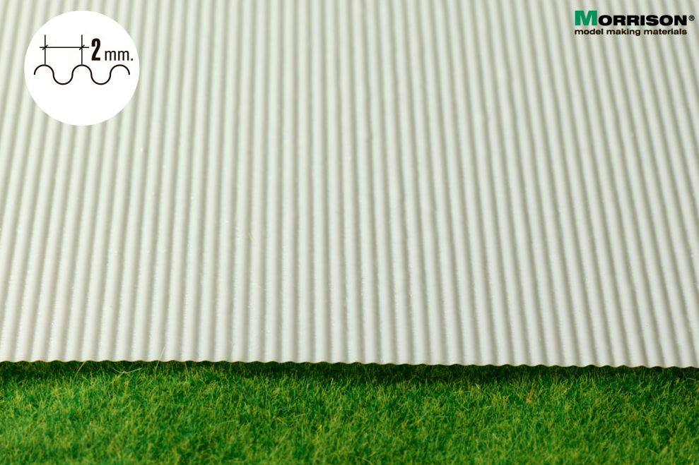 041shi101 Объёмная текстура шифера М 1:100. Шаг волны 2 мм. (Лист А3-28см.х38см.)