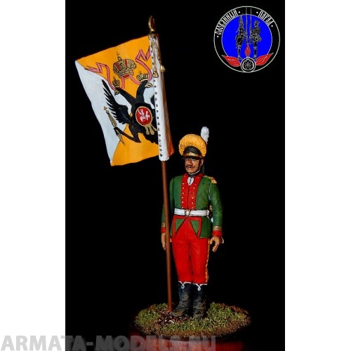 ОП.60.044 Фигура из белого металла  Подпрапорщик пех.п. с 1786 по 1796 год Россия  Студия Оловянный Парад