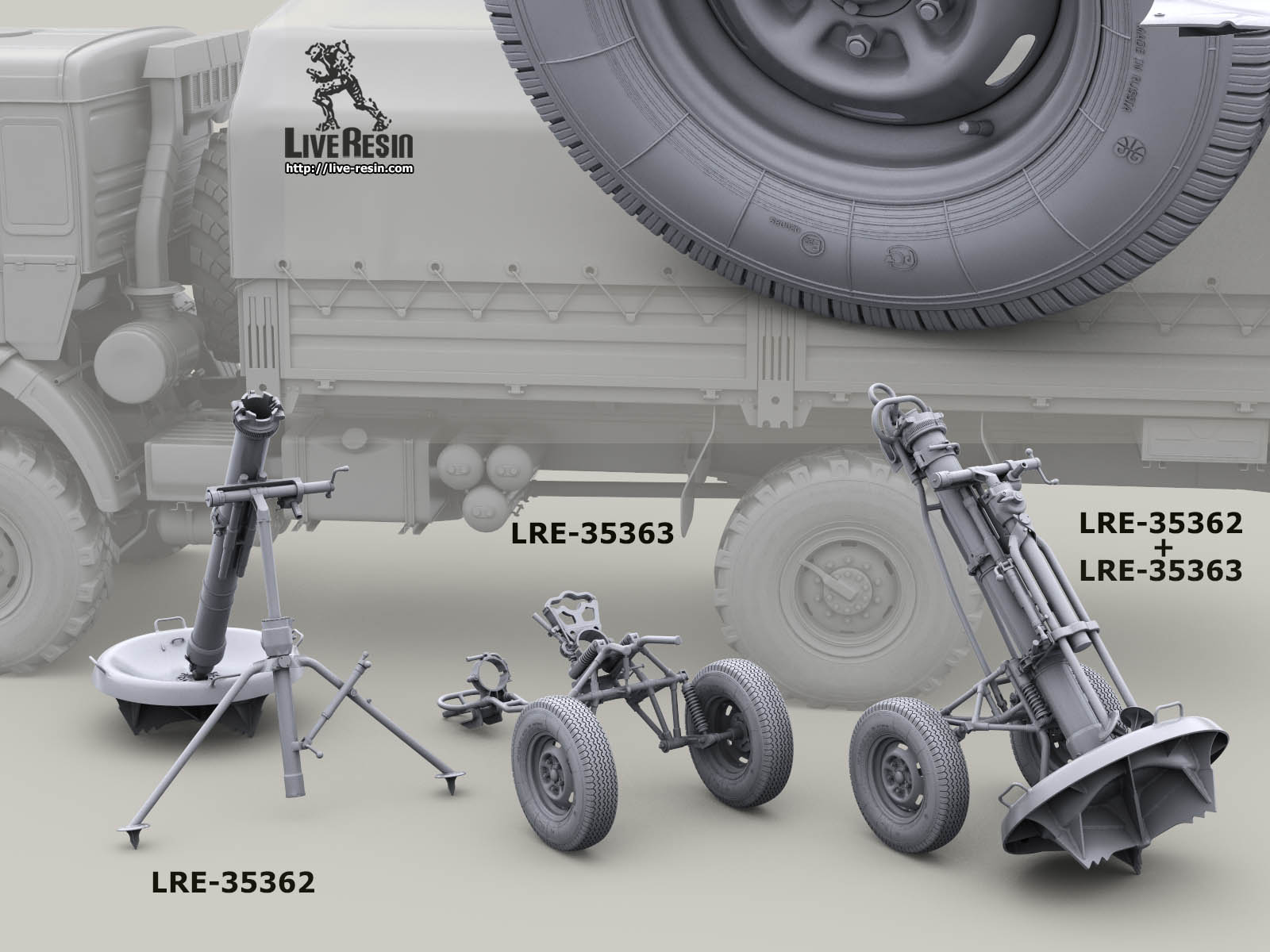 LRE35362 Комплекс 2С12 Сани - 120-мм миномет 2Б11, 1/35 