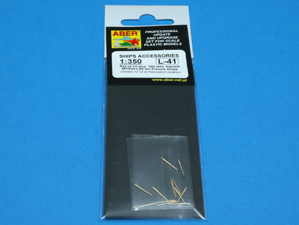 ABR-1:350-L-41  Дополнения для  Set of 12 pcs  100mm barrels M1930 L45 for French ships  для  1/350