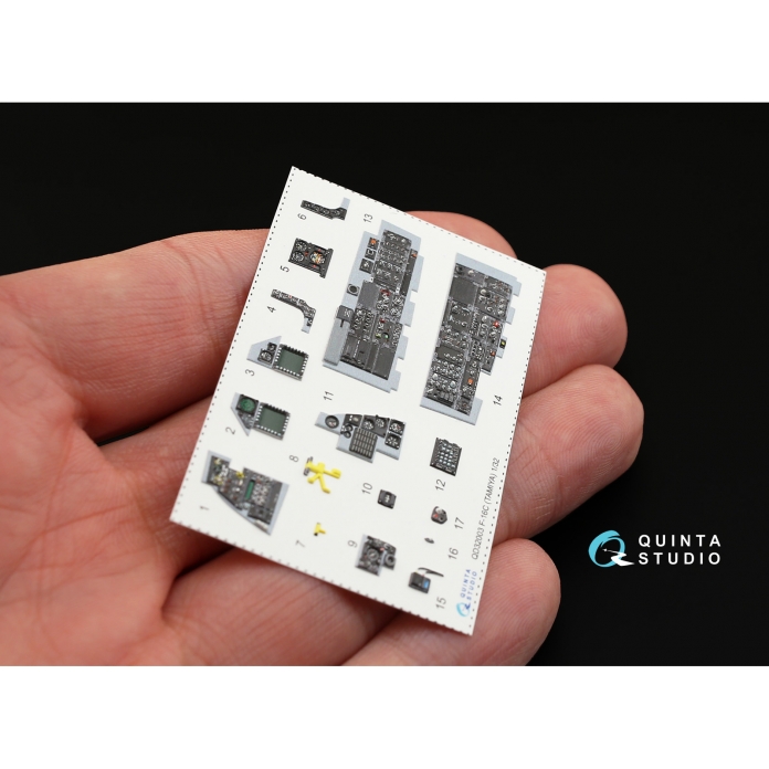 QD32003 1:32 3D Декаль интерьера кабины  F-16C (для модели Tamiya)