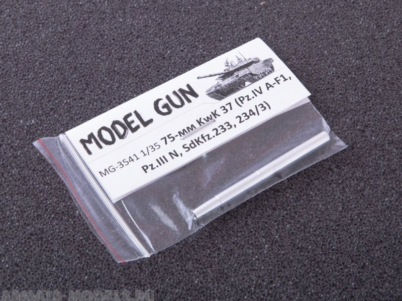 MG-3541 75-мм немецкая пушка KwK 37 (Pz.IV A-F1, Pz.III N, SdKfz.233, SdKfz.234/3, Stug.III A-E), длинный казенник, без нарезов