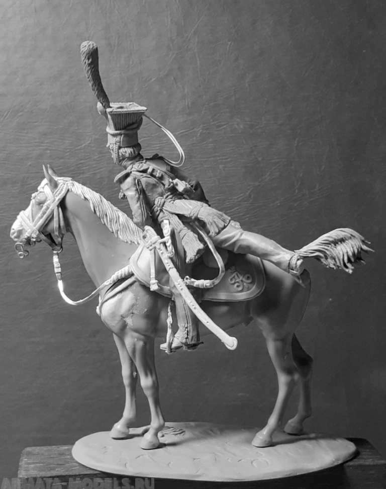 CHM-54271(M). Обер-офицер армейских уланских полков, Россия 1812-14 гг.  54 мм. Материал - белый металл. Chronos Miniatures