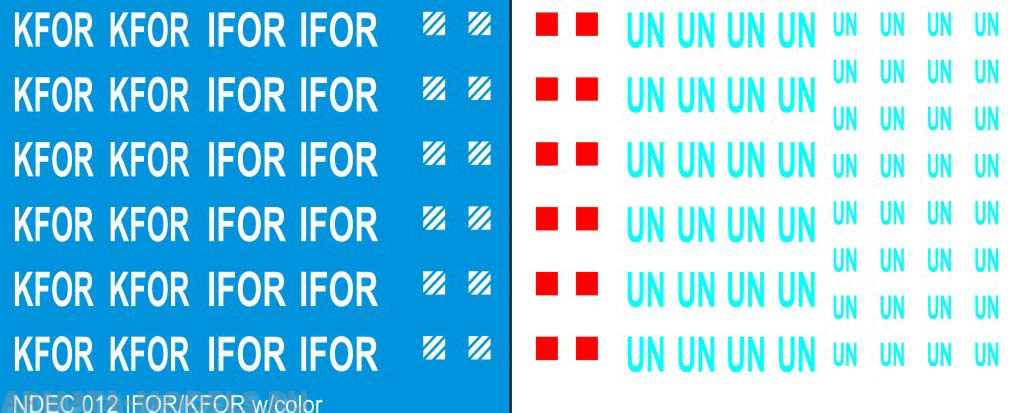 NDEC012 Эмблемы для БТТ, участвующих в миссиях коалиции НАТО и ООН