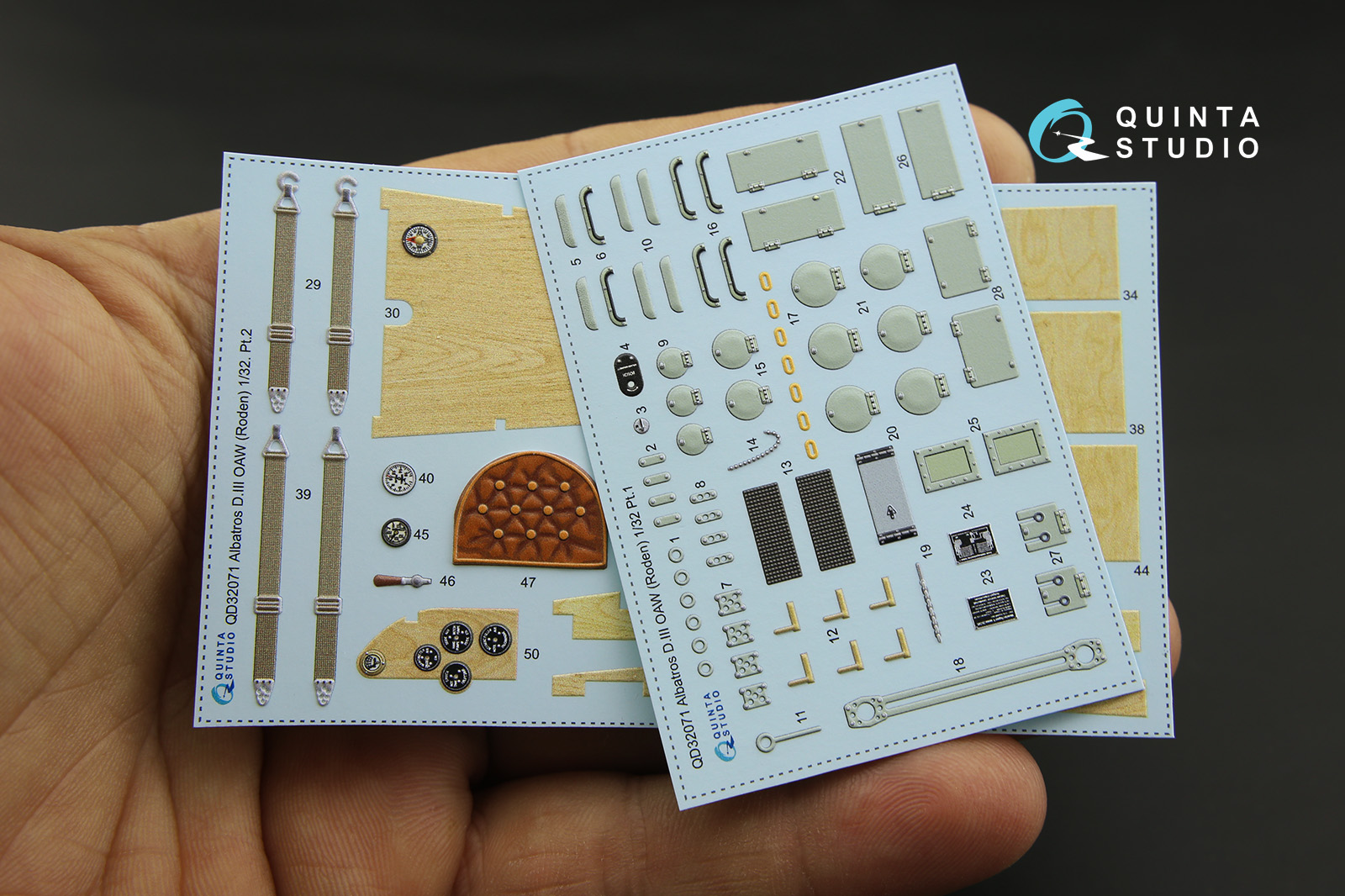 QD32071 3D Декаль интерьера кабины Albatros D.III OAW (для модели Roden)