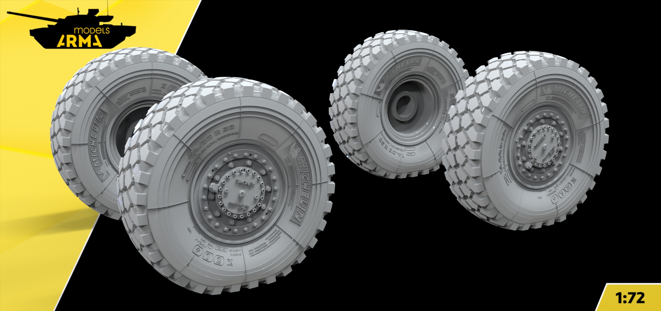 AM72561 Высокодетализированные колеса под нагрузкой для Центурион (Не для свободной продажи) Arma Models