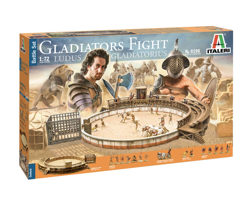 6196ИТ Набор GLADIATORS FIGHT - BATTLE SET 1/72 (10013160/241120/0671781, ИТАЛИЯ ) Italeri