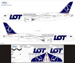 788-003 Декаль для самолета Boeing 787-8 LOT - Polish Airlines 1/144