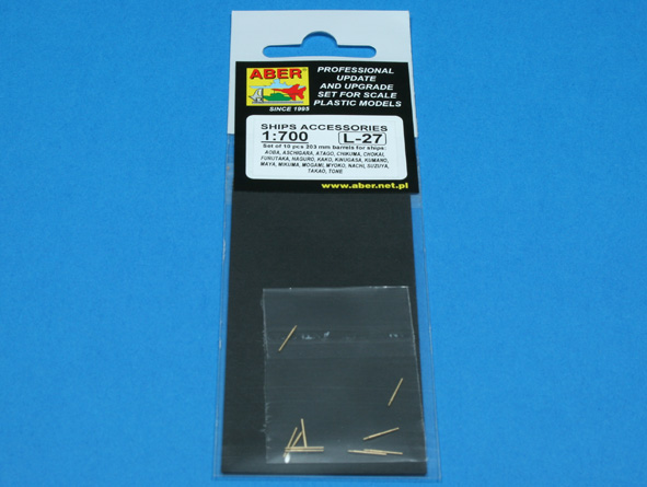 ABR-1:700-L-27  Дополнения для  Set of 10 pcs 203 mm barrels for Japan ships : Atago, Kumano, Myoko etc. для  1/700