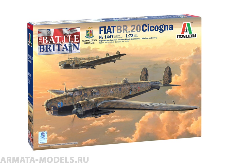 1447ИТ Самолет FIAT BR-20 «Cicogna» Battle of Britain (10013160/300421/0255806, ИТАЛИЯ ) Italeri