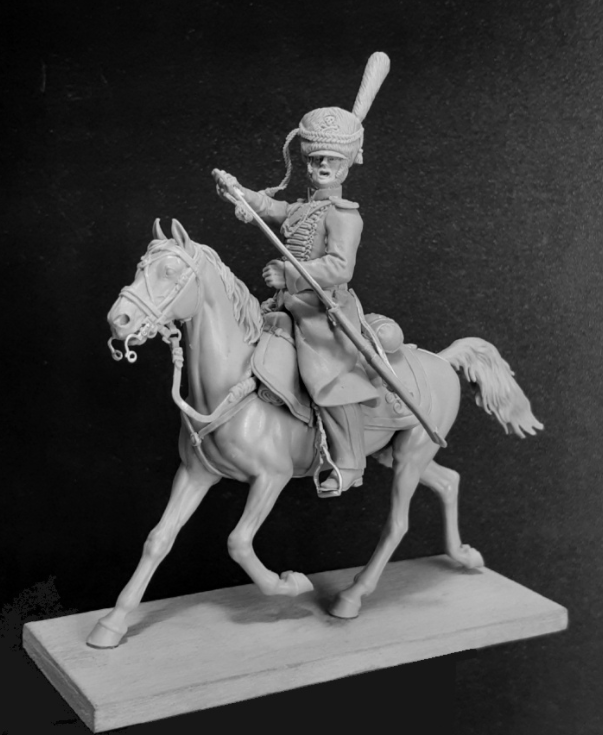 CHM-54247(М). Обер-офицер конных полков Санкт-Петербургского ополчения, Россия 1812-14 гг. 54 мм. Материал - белый металл. Chronos Miniatures