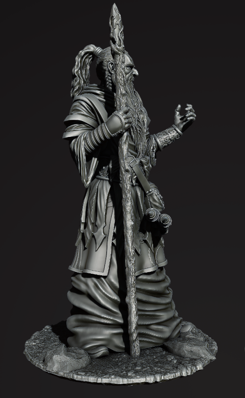 CHM-54118(M). Миры Фэнтези: Волшебник. (2 варианта голов). 54 мм. Материал - белый металл. Chronos Miniatures