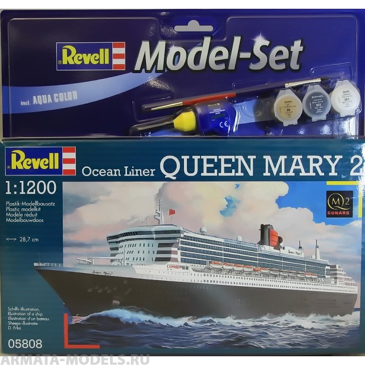 65808RE Набор Лайнер Queen Mary 2 (1/1200)