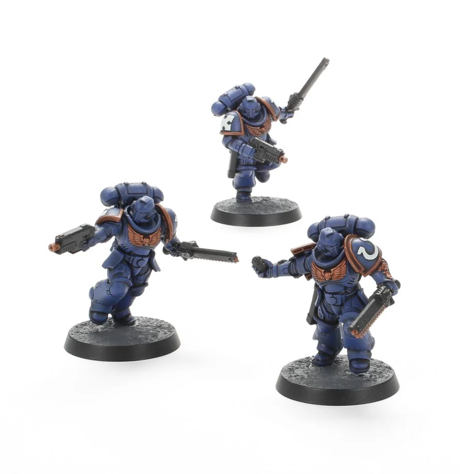 60-11GW Набор Космодесант. Штурмовики-Защитники + краска (Space Marines: Assault Intercessors + Paints Set)
