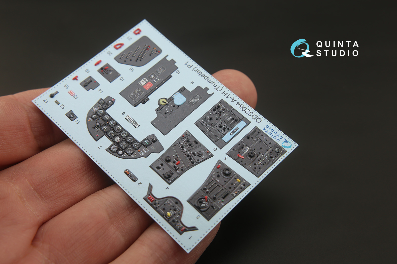 QD32064 3D Декаль интерьера кабины A-1H Skyraider (для модели Trumpeter)