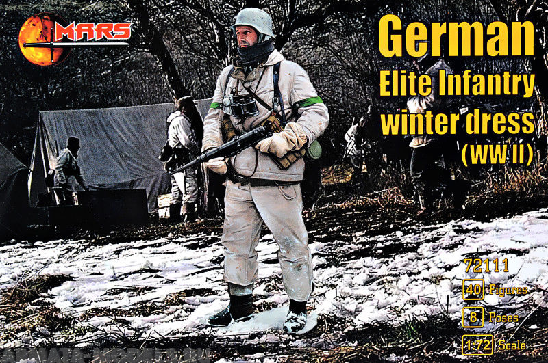 72111MR Набор фигур German Elite Infantry (Winter Dress) 1/72 Mars