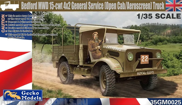 35GM0025 Армейский автомобиль Bedford MWD 15-cwt 4x2 GS Truck  (GECKO MODELS) 1/35 GECKO MODELS