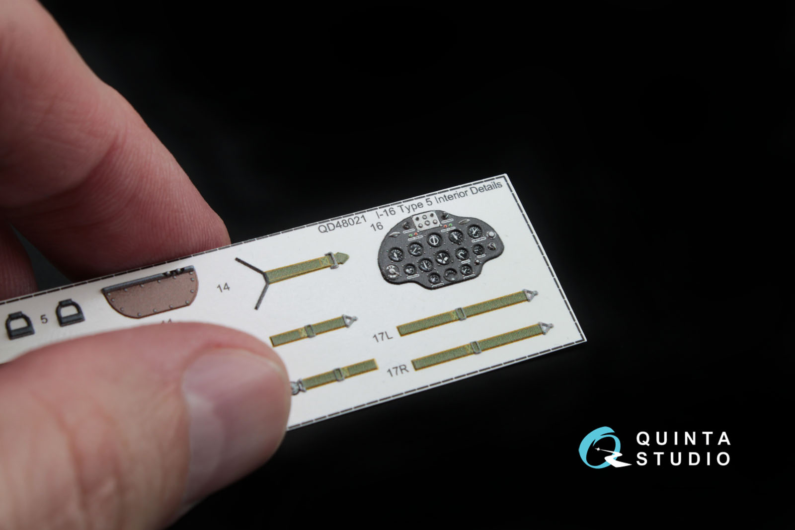 QD48021 1:48 3D Декаль интерьера кабины  И-16 тип 5 (для конверсии из любых  моделей И-16 тип 10)