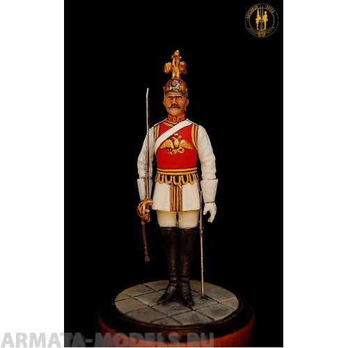 ОП.60.077 Фигура из белого металла Рядовой Лейб-гвардии Конного полка на 1855 г.  Студия Оловянный Парад