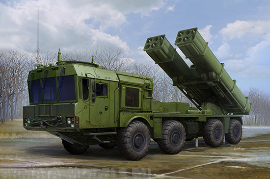 01068P Игрушка ракетный комплекс Russian 9A53 Uragan-1M MLRS (Tornado-s) (1:35) Trumpeter