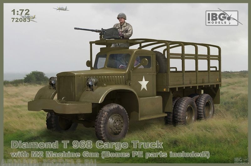 IBG72083 Грузовик Diamond T 968 Cargo Truck with M2 Machine Gun (Bonus PE parts) IBG models