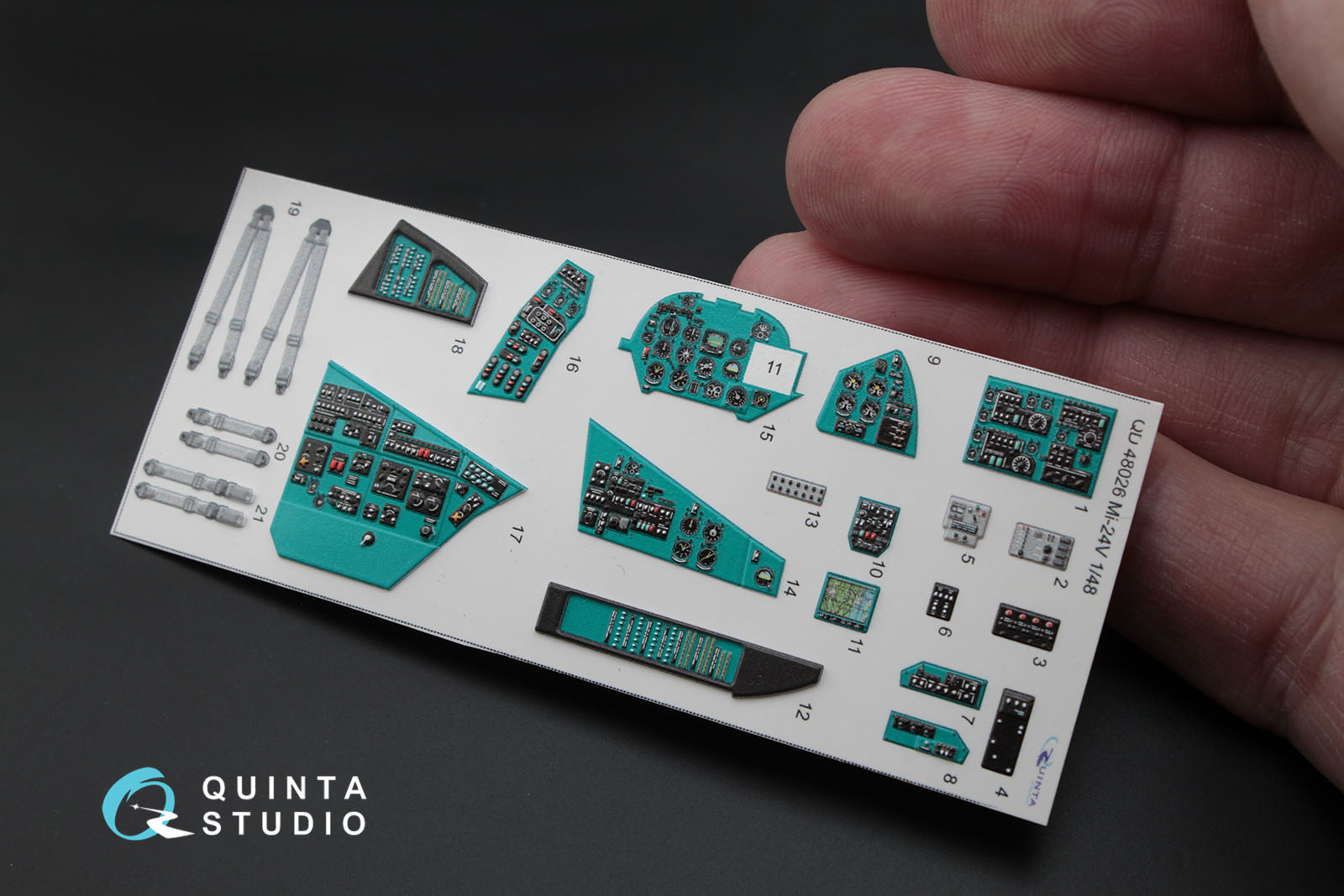 QD48026 1:48 3D Декаль интерьера кабины  Ми-24В (для модели Звезда)