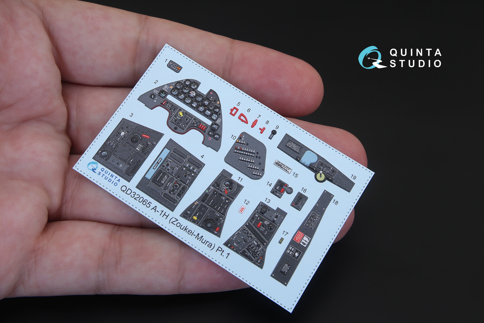 QD32065 3D Декаль интерьера кабины A-1H Skyraider (для модели ZM SWS)