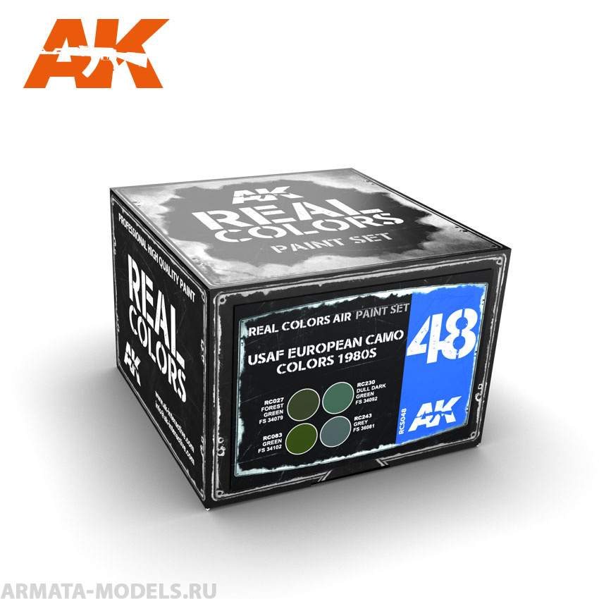 RCS048 Набор красок Real Colors USAF European Camo Colors 1980s