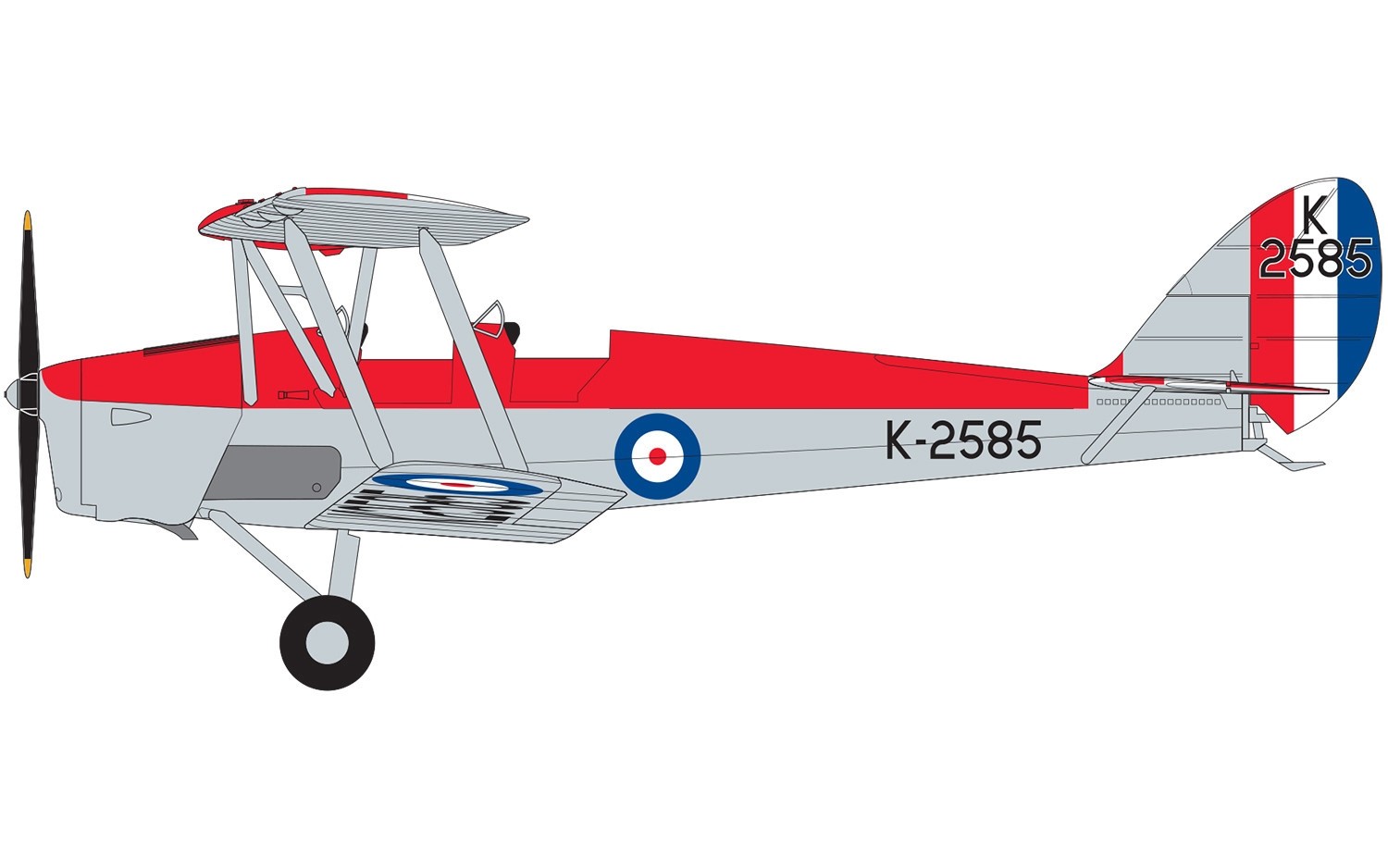 A04104 Сборая модель самолета de Havilland D.H.82a Tiger Moth Airfix
