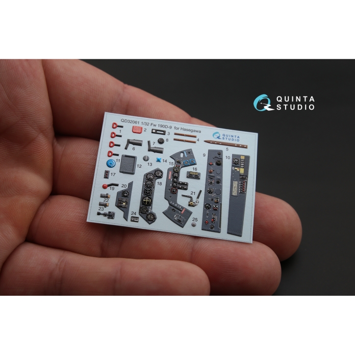 QD32061 3D Декаль интерьера кабины FW 190D-9 (для модели Hasegawa)