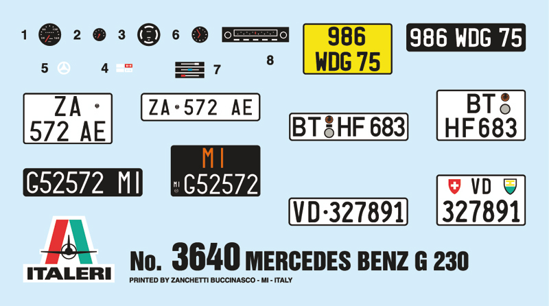 3640ИТ Автомобиль MERSEDES BENZ G230 Italeri