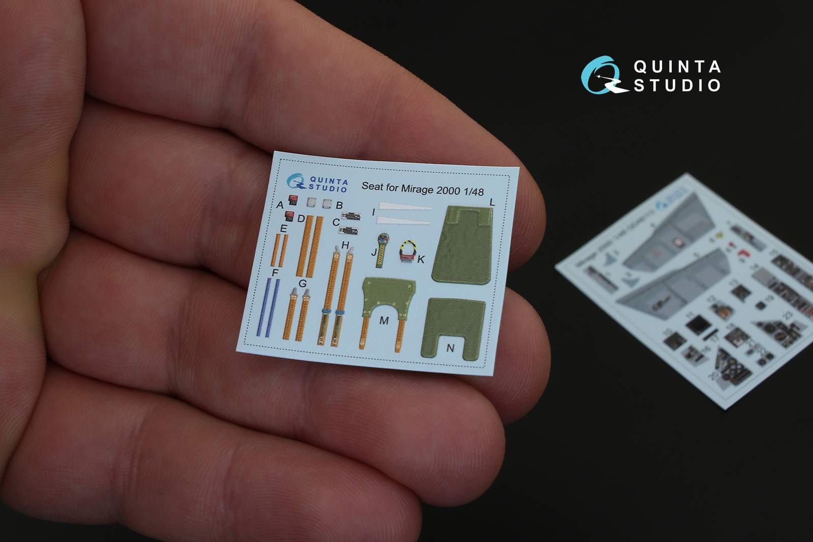QD48113 1/48 3D Декаль интерьера кабины Mirage 2000C (для модели Kinetic)