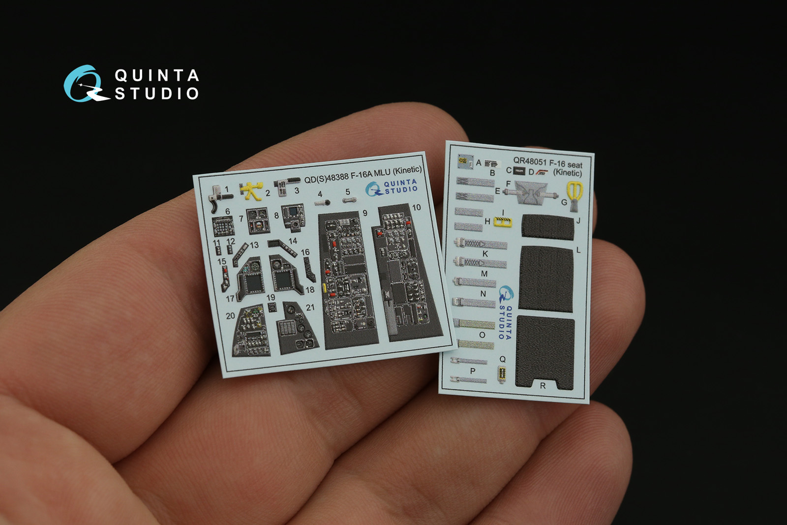 QD48388 3D Декаль интерьера кабины F-16A MLU (Kinetic)