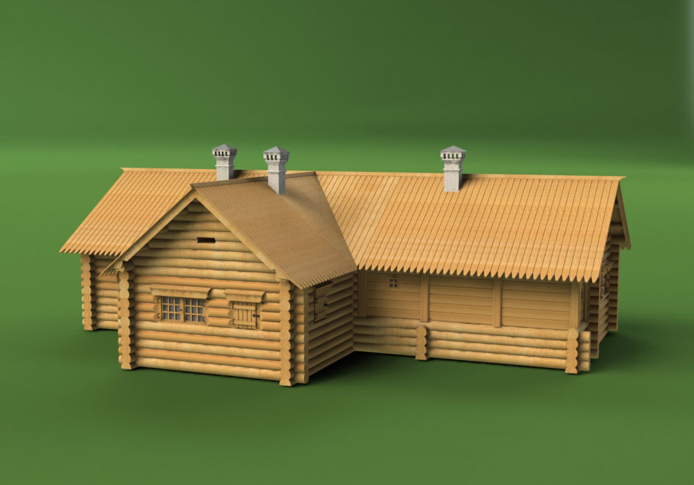 1205 сборная деревянная модель Домик Петра I СВ Модель