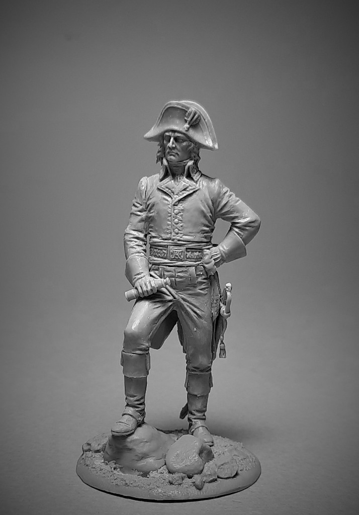 VD-54018(M). Генерал Наполеон Боапарт, 1796-1800 гг . 54 мм. Материал - белый металл. Chronos Miniatures