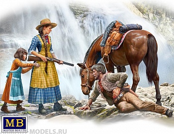 MB35203 Фигуры, Вне закона. Серия стрелков. Набор № 1. Маршал Том Такер, Молли и Ребекка Хенсон