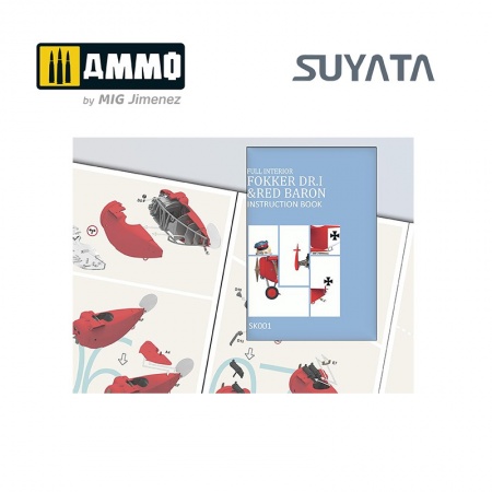 SK001 Сборная модель Fokker Dr.I & Red Baron Suyata