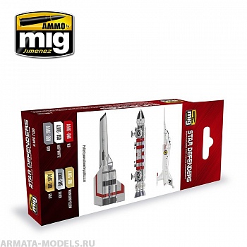 AMIG7130 Ammo Mig Набор акриловых красок  STAR DEFENDERS SCI-FI COLORS
