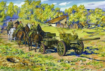 35802 Советская дивизионная пушка Ф-22 с конной тягой, 2МВ