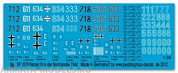 1079PED Декаль Panzer IV H in the Normandy